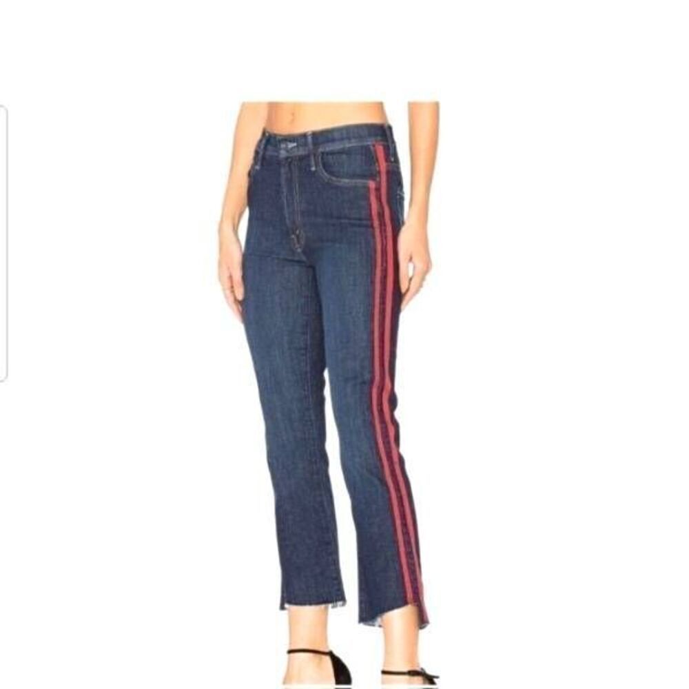 Mother Insider Crop Step Fray Jeans in Speed Racer Size 26
